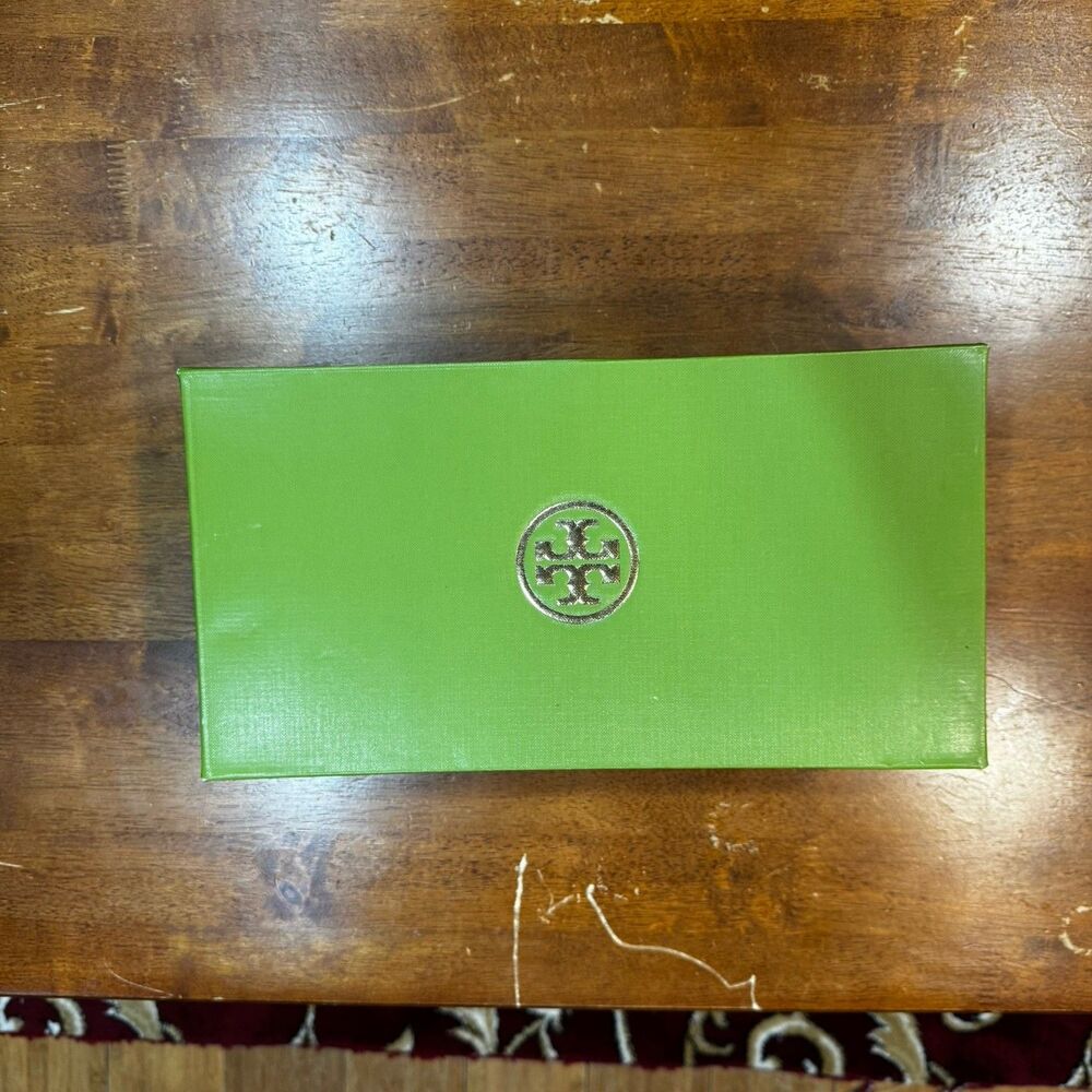 Tory Burch Green Kira Sport Logo Sandal Shoe Cloth Bag Empty Box "12x7x4.5